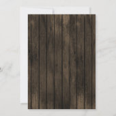 Rustikales Barnwood, blüh Hochzeit Einladung (Rückseite)