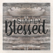 rustikales Barnwood einfach gesegnet | Glasuntersetzer (Vorderseite)