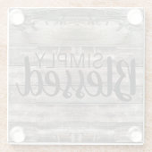 rustikales Barnwood einfach gesegnet | Glasuntersetzer (Rückseite)