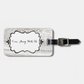 Rustikales Barnwood-Muster Gepäckanhänger (Vorderseite horizontal)