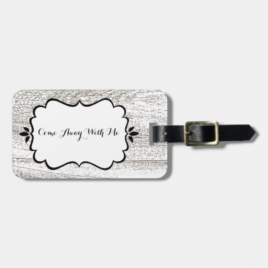 Rustikales Barnwood-Muster Gepäckanhänger (Vorderseite horizontal)