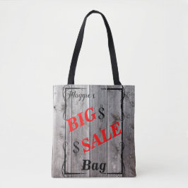 Rustikales Barnwood Personalisiert Bargain Hunter Tasche