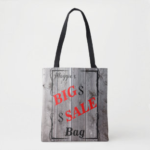 Rustikales Barnwood Personalisiert Bargain Hunter  Tasche