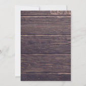 Rustikales Barnwood Silver & Lila Blumenhochzeit Einladung (Rückseite)