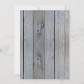 Rustikales Barnwood Sonnenblume Baby Einladung (Rückseite)