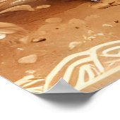 Rustikales Barnyard Chickens Boho Country Farm Pos Poster (Ecke)