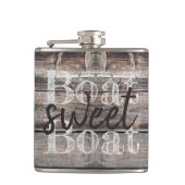 Rustikales Bartholzschiff | Flachmann (Vorderseite)