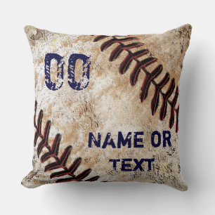 Rustikales Baseball-Wurfkissen, Personalisiert Kissen