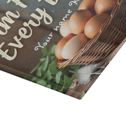 Rustikales Bauernäpfchen Schneidebrett (Ecke)