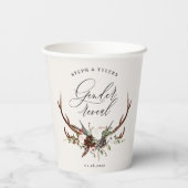 Rustikales Bauerngeschlecht offenbart Jungfrauendu Pappbecher (Rückseite)