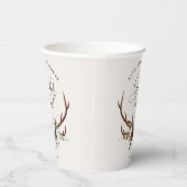 Rustikales Bauerngeschlecht zeigt Junggeburtendusc Pappbecher (Rechts)