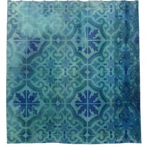 Rustikales Bauernhaus-alter Duschvorhang