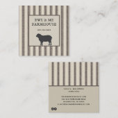 Rustikales Bauernhaus Art Sheep Grau Ticken Quadratische Visitenkarte (Vorne/Hinten)