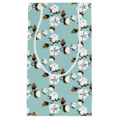 Rustikales Bauernhaus Baumwolle Blume & Aquamarin Kleine Geschenktüte (Vorderseite)
