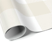 Rustikales Bauernhaus Beige Buffalo Karo Kariert Geschenkpapier (Rolleneckpunkt)