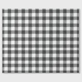 Rustikales Bauernhaus Black and White Gingham Kari Geschenkpapier (Flach)