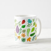 Rustikales Bauernhaus-Blätter | Herbst-Keramik Kaffeetasse (VorderseiteRechts)