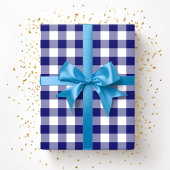 Rustikales Bauernhaus Blau & Weiß Prüfmuster Geschenkpapier