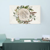 Rustikales Bauernhaus Botanische Babydusche Banner (Messeveranstaltung)