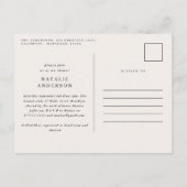 Rustikales Bauernhaus Botanische Junggeburtendusch Ankündigungspostkarte (Rückseite)