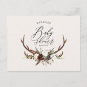 Rustikales Bauernhaus Botanische Junggeburtendusch Ankündigungspostkarte (Vorderseite)