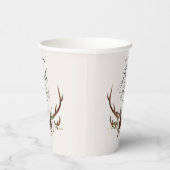 Rustikales Bauernhaus Botanische Junggeburtendusch Pappbecher (Rechts)