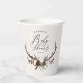 Rustikales Bauernhaus Botanische Junggeburtendusch Pappbecher (Vorderseite)