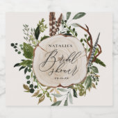 Rustikales Bauernhaus botanisches Brautparty Alkoholflaschenetikett (Einzelnes Label)