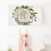 Rustikales Bauernhaus botanisches Brautparty Banner (Insitu)