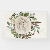 Rustikales Bauernhaus botanisches Brautparty Banner (Horizontal)