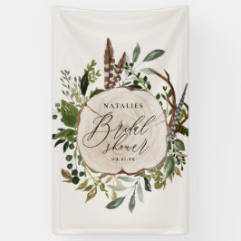 Rustikales Bauernhaus botanisches Brautparty Banner