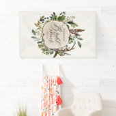 Rustikales Bauernhaus botanisches Brautparty Banner (Insitu)