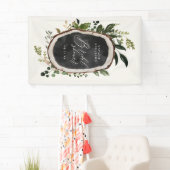 Rustikales Bauernhaus botanisches Brautparty Banner (Insitu)