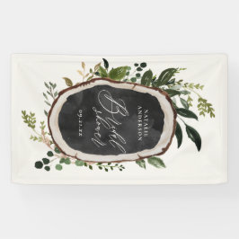 Rustikales Bauernhaus botanisches Brautparty Banner