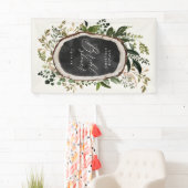 Rustikales Bauernhaus botanisches Brautparty Banner (Insitu)