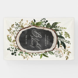 Rustikales Bauernhaus botanisches Brautparty Banner