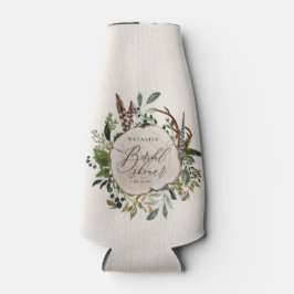 Rustikales Bauernhaus botanisches Brautparty Flaschenkühler