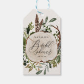 Rustikales Bauernhaus botanisches Brautparty Geschenkanhänger (Vorderseite)