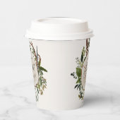 Rustikales Bauernhaus botanisches Brautparty Pappbecher (Links)