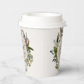 Rustikales Bauernhaus botanisches Brautparty Pappbecher (Rechts)