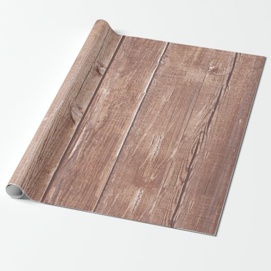Rustikales Bauernhaus Bramble Wood Planks Decoupag Geschenkpapier (Ungerollt)