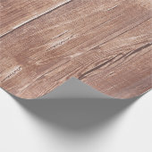 Rustikales Bauernhaus Bramble Wood Planks Decoupag Geschenkpapier (Ecke)