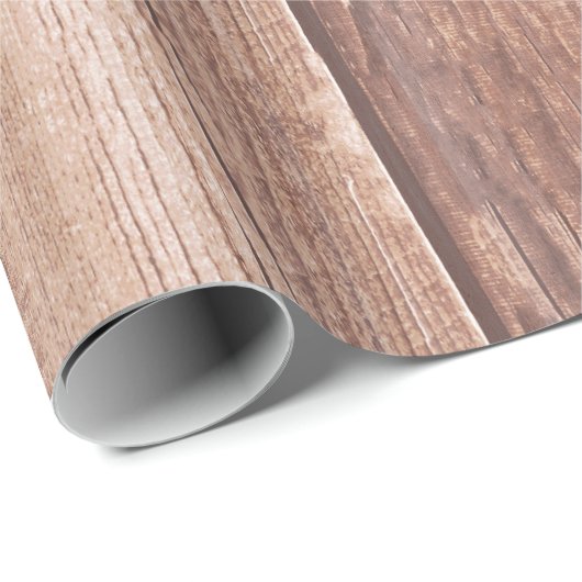 Rustikales Bauernhaus Bramble Wood Planks Decoupag Geschenkpapier (Rolleneckpunkt)