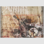 Rustikales Bauernhaus Cabin Banjo Player Decoupage Seidenpapier (Vorderseite)