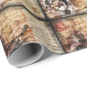 Rustikales Bauernhaus Cabin Banjo Player Geschenkpapier (Rolleneckpunkt)