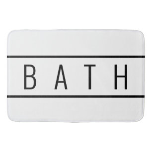 Rustikales Bauernhaus Chic White Black Badematte