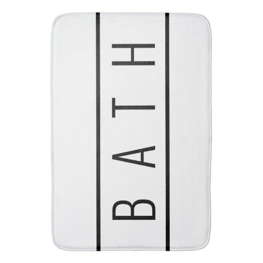 Rustikales Bauernhaus Chic White Black Badematte (Vorderseite Vertikal)