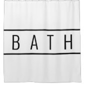 Rustikales Bauernhaus Chic White Black Duschvorhang (Vorderseite)