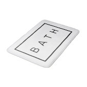 Rustikales Bauernhaus Chic White Black Simple Badematte (Schrägansicht)