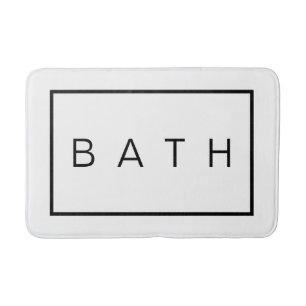 Rustikales Bauernhaus Chic White Black Simple Badematte